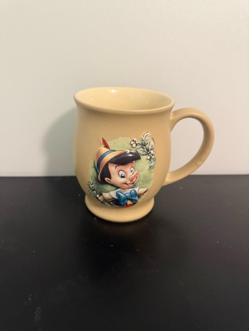 Ceramic Mug  Disney Store Yellow with 3D Pinoccio! NEW